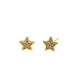 Micropavé Studs Star Stud Earrings-Celestial Jewelry-DIY Jewelry Making  9x9mm