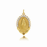 Fashionable Religion Oval Pendant For Holiday Gift 27x17mm