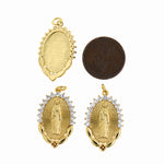 Fashionable Religion Oval Pendant For Holiday Gift 27x17mm