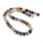 Round Smooth Agate Bead,Bamboo Leaf Agate Gemstone Beads 6mm 8mm 10mm - BestBeaded