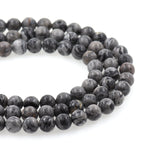 Map Gemstone Beads,Gray Jasper Stone Loose Beads 6mm 8mm 10mm - BestBeaded