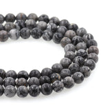 Map Gemstone Beads,Gray Jasper Stone Loose Beads 6mm 8mm 10mm - BestBeaded