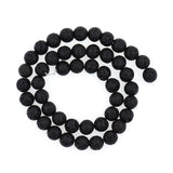 Lava Stone Bead,Round Black Gemstone Loose Energy Healing Beads 6mm 8mm 10mm - BestBeaded