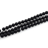 Natural Matte Black Onyx Gemstone Loose Beads - BestBeaded