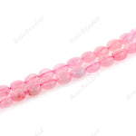 Natural Rose Quartz Beads,12mm Pink Coin Gemstone Loose Beads,DIY Handmade Accessory 1 Strand - BestBeaded