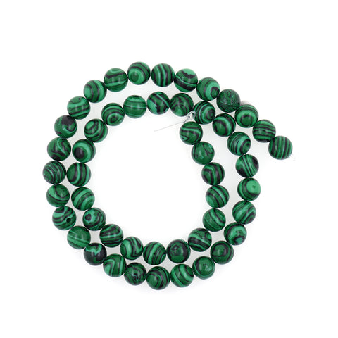 Malachite Loose Beads Green Stone Gemstone Bracelet Spacers - BestBeaded